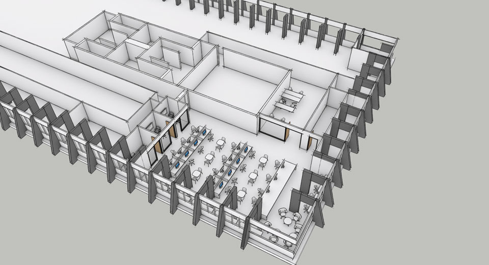 Detail of Research Commons space