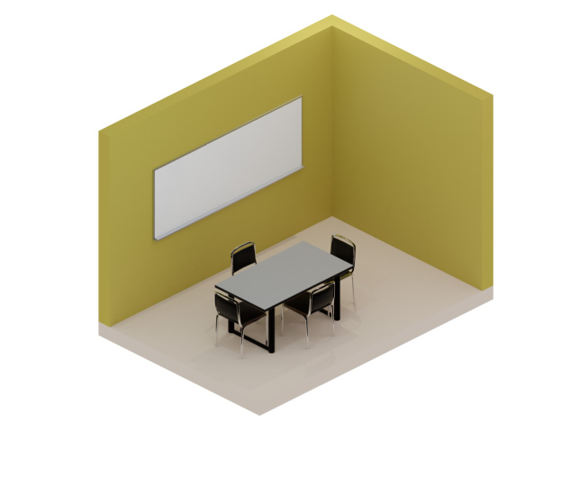second floor group study room without LCD presentation screen
