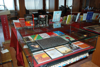 book display outside special collections