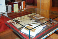 book display outside special collections