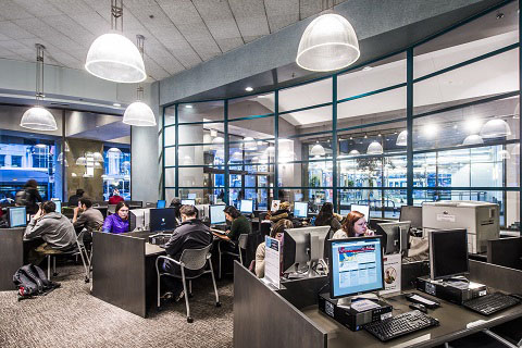 Belzberg Library computer stations