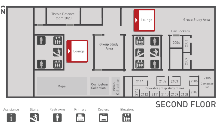 lounges on 2nd floor
