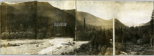 View of south end of Capilano Tract from 1/2 mile south of SW corner of Lot 874