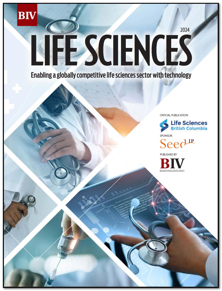 Cover image of the 2024 edition of Life Sciences from Business in Vancouver. Click to access that issue.