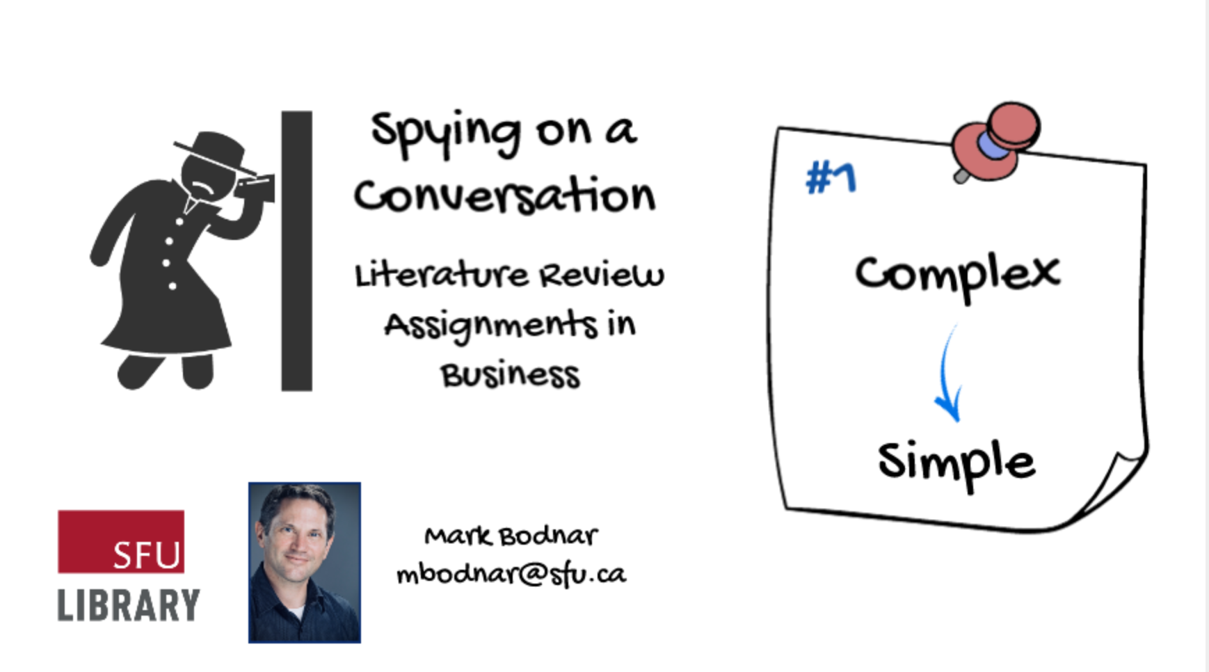 Title slide of video: "Spying on a Conversation"