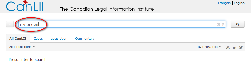 searching by case in canlii