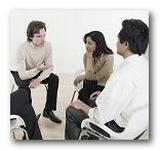 Students engaged in conversation