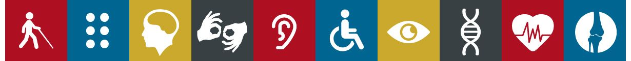 common images used to designate or illustrate certain type of disabilities