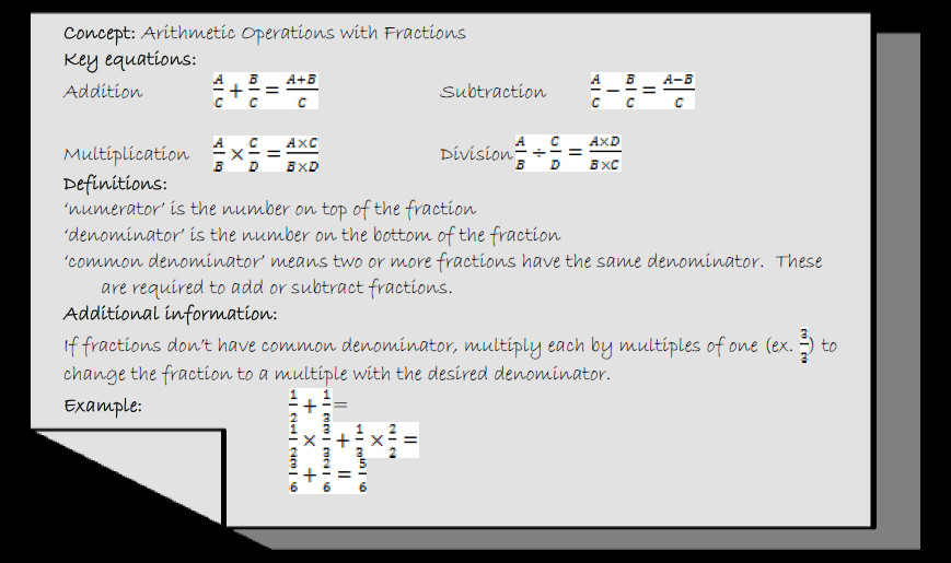 Sample concept summary
