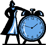 Person with clock