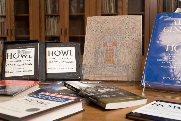 Several editions of Allen Ginsberg's poem, Howl, from the Contemporary Literature Collection