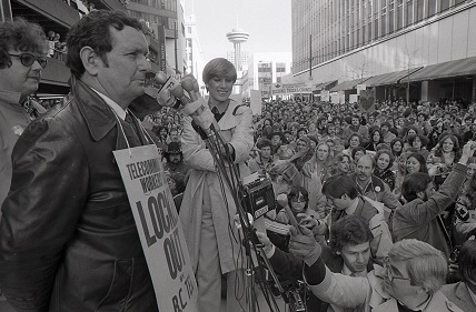 BC Federation of Labour rally in support of the Telecommunications Workers Union