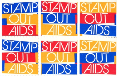 Stamp Out Aids stamp sheet