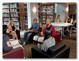 Students at the Student Learning Commons