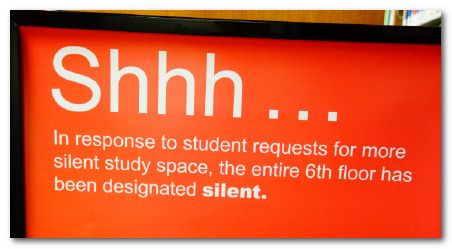 Silent study sign