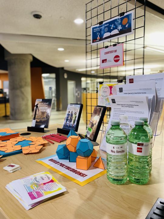 Math display at Fraser Library for Science Literacy Week