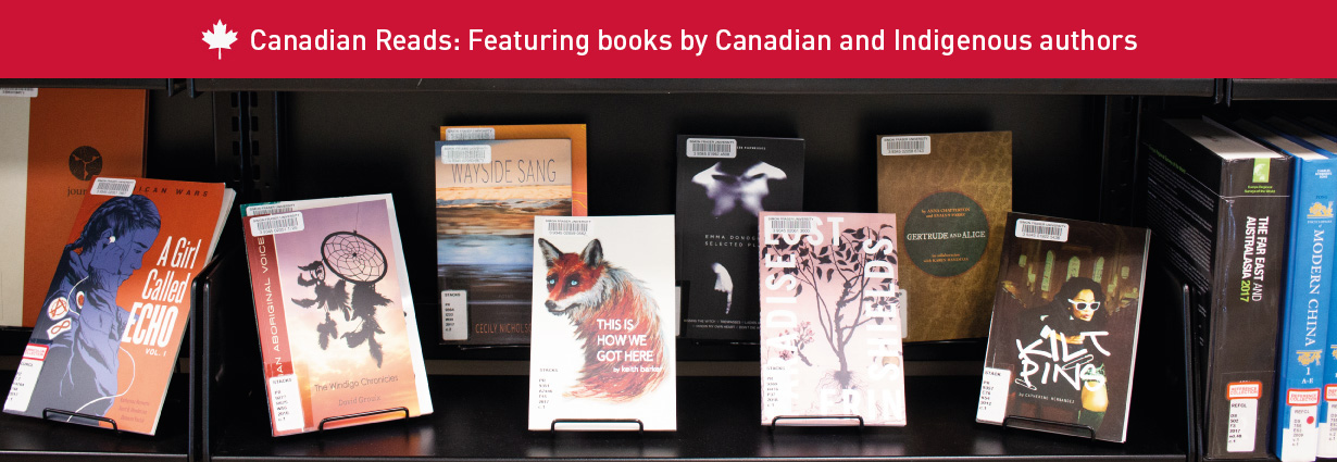 display of books by Canadian authors Canadian Reads: display of books on shelf