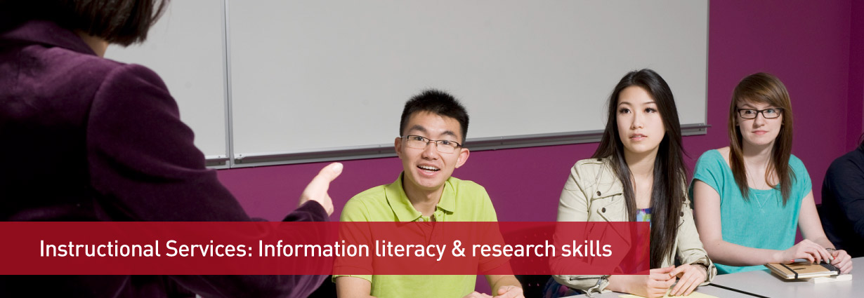 Instructional services: Information literacy & research skills
