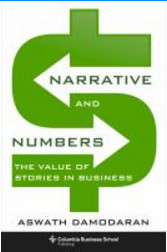 Image of the book cover of "Narrative and Numbers" by Prof. Damodaran.