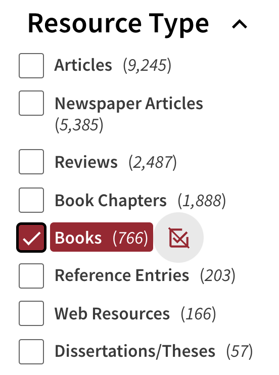 filter by resource type books