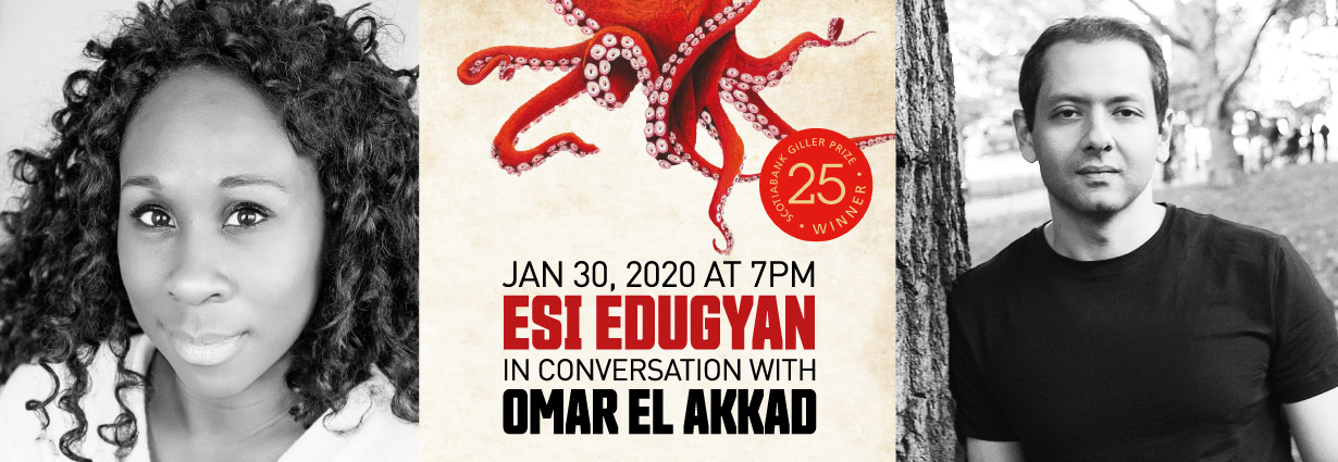 Banner for 2020 even about the book Washington Black with Esi Edugyan and Omar El Akkad