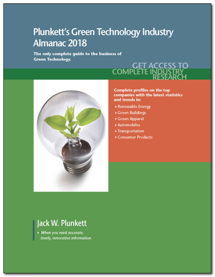 Cover of Plunkett's Green Technology Industry Almanac 2018