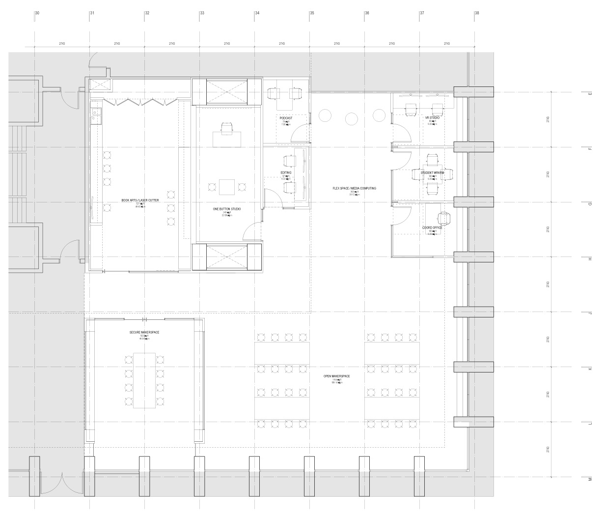 plan of the media and maker commons