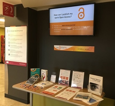 display of books on open access