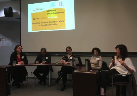 panel members at open access event