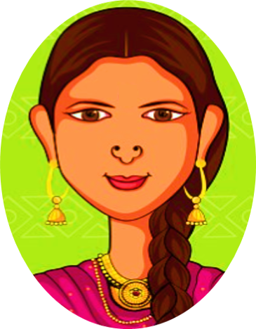 image of an Indian woman with a braid