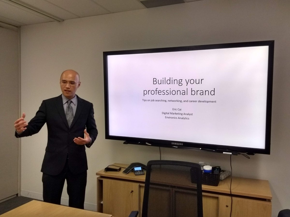 Eric Cai presents on "Building a Brand"