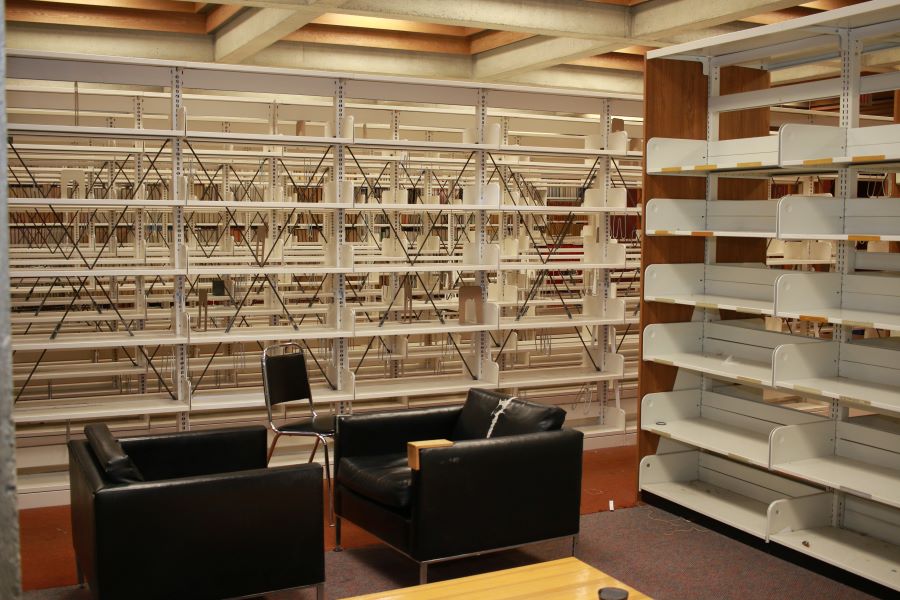 picture of the old empty stacks and chairs
