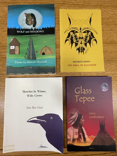 Front cover of poetry books by Indigenous authors in Canada