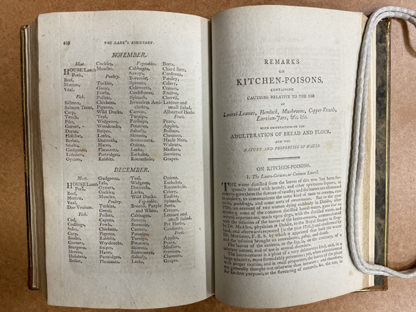 Page open to remarks on kitchen-poisons