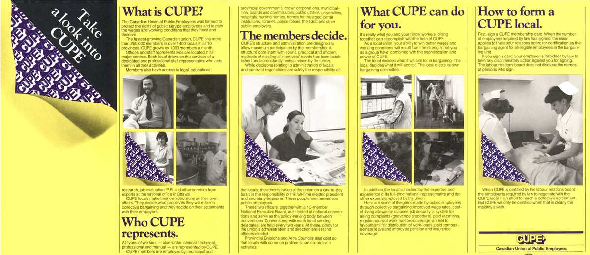 Flyer explaining "What is CUPE B.C."?