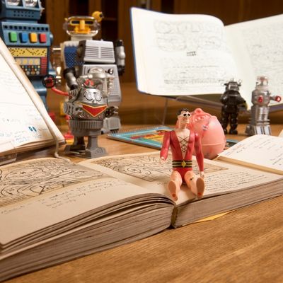 Action figures and robots from bp Nichol's collection