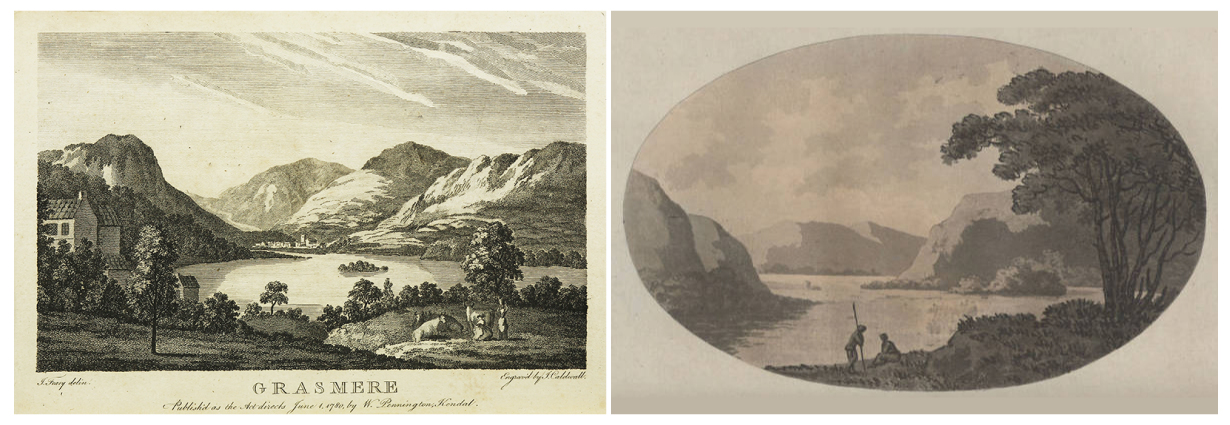 Two engravings of Lake District landscapes