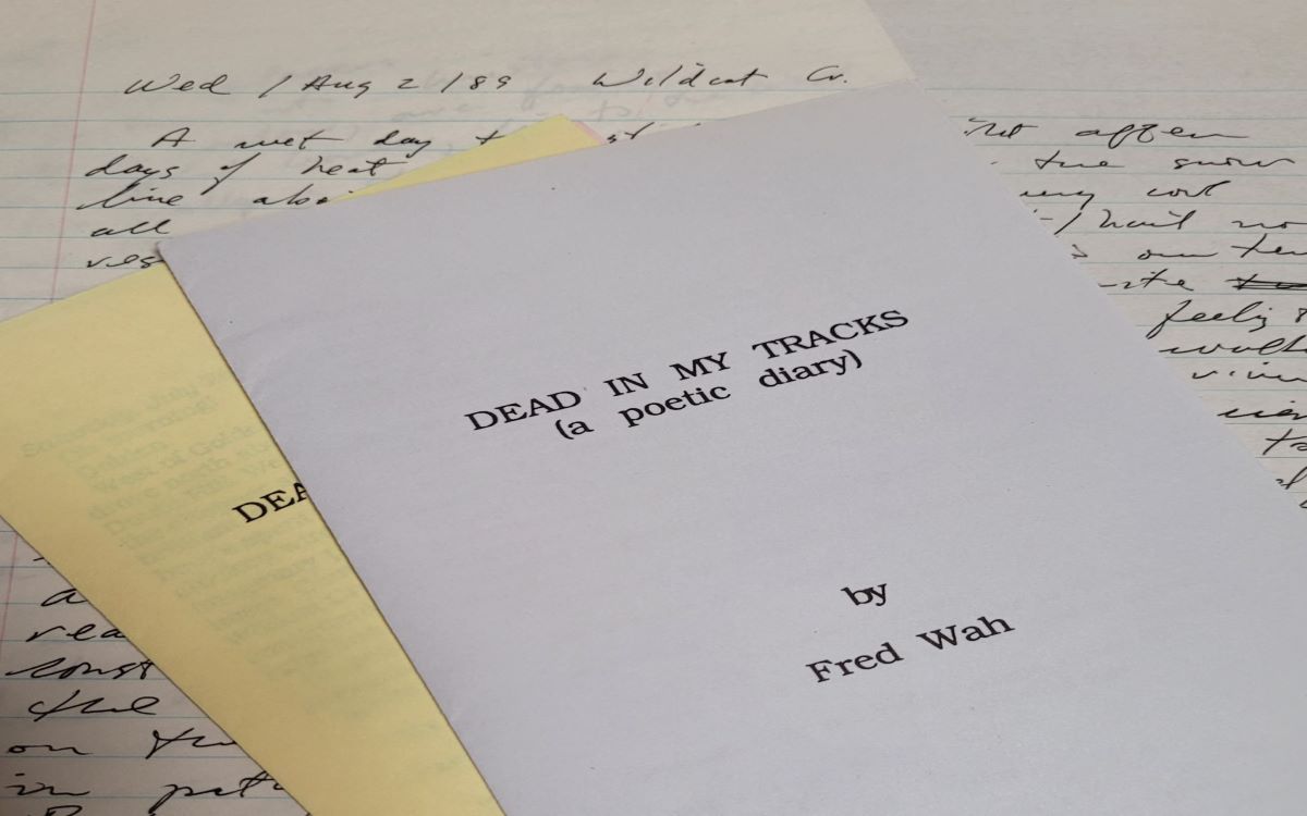 poetry pamphlet with handwritten notes