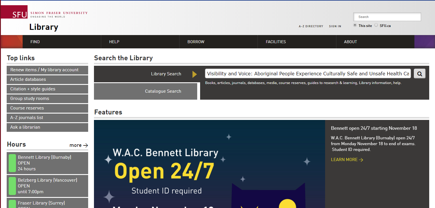 Type in title of the article into library search box