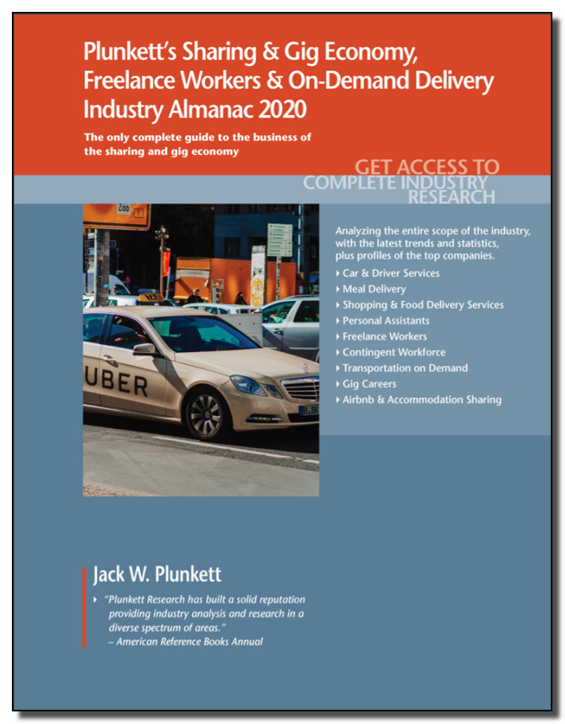 Image of the cover of the ebook: Plunkett's Sharing & Gig Economy, Freelance Workers & On-Demand Delivery Industry Almanac 2020