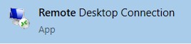 Remote Desktop Connection App button