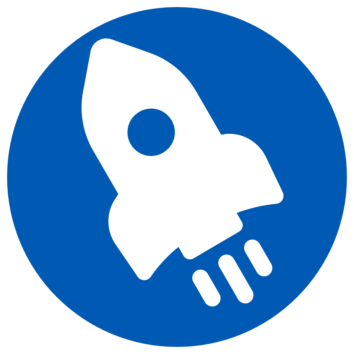 simple line drawing of a rocket