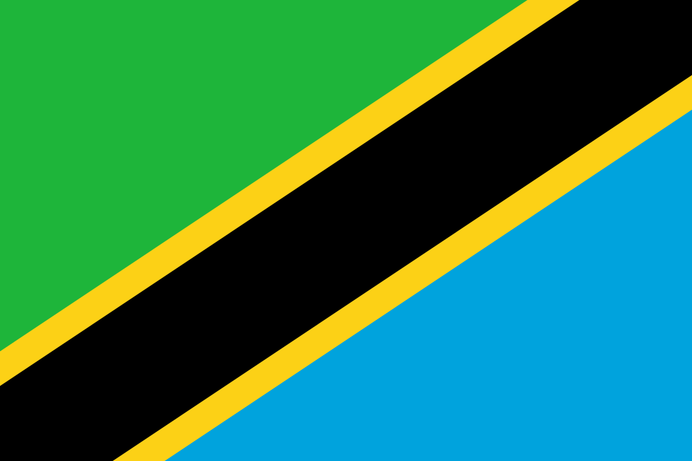 The flag of Tanzania