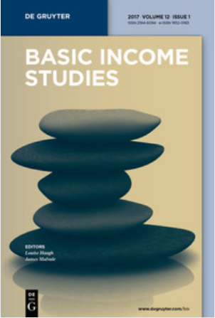 Cover of the journal: Basic Income Studies