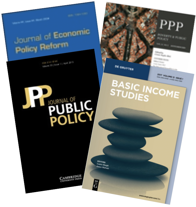 Covers of 4 academic journals