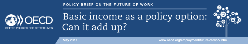 Title banner from OECD Policy Brief: Basic income as a policy option: Can it add up?