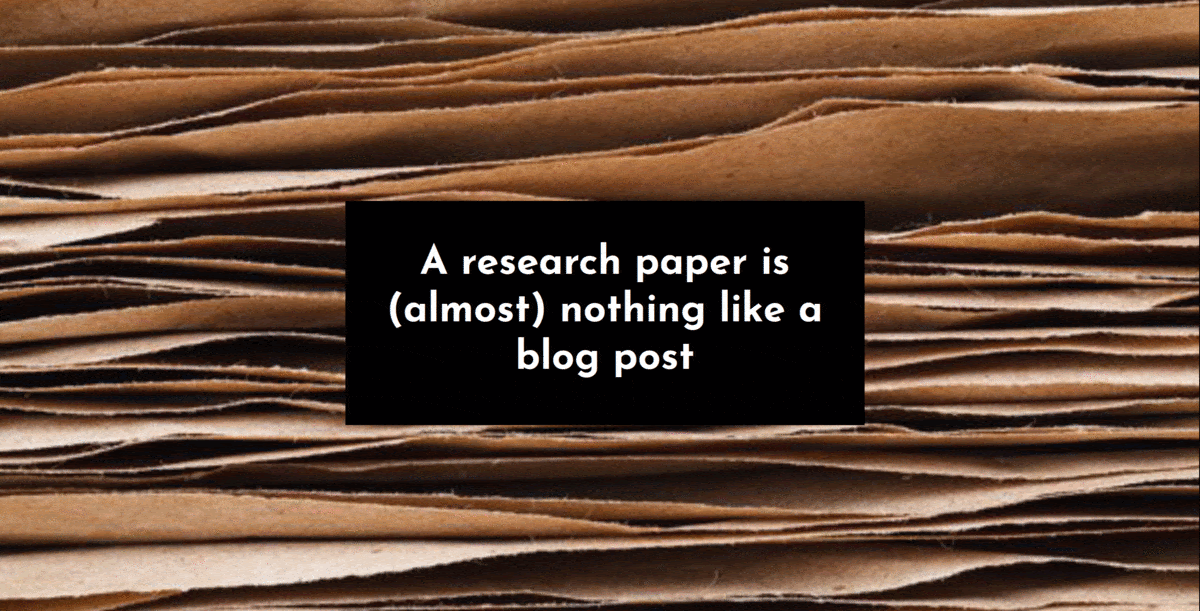Demonstrating how writing blogs is different from academic writing