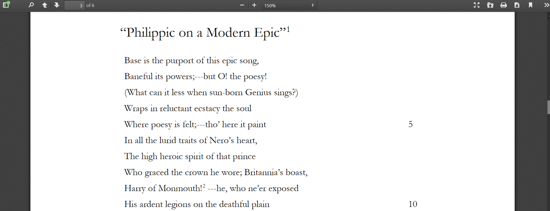 Chapbook Anthology sample section