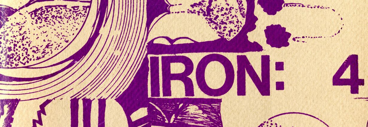 Cover of volume 4 of the SFU English Department's little magazine, Iron
