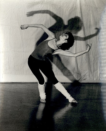 Judith Marcuse practicing in studio